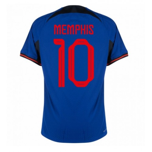 Maillot de foot Pays-Bas Memphis Depay #10 Extérieur Monde 2022 Manches Courte